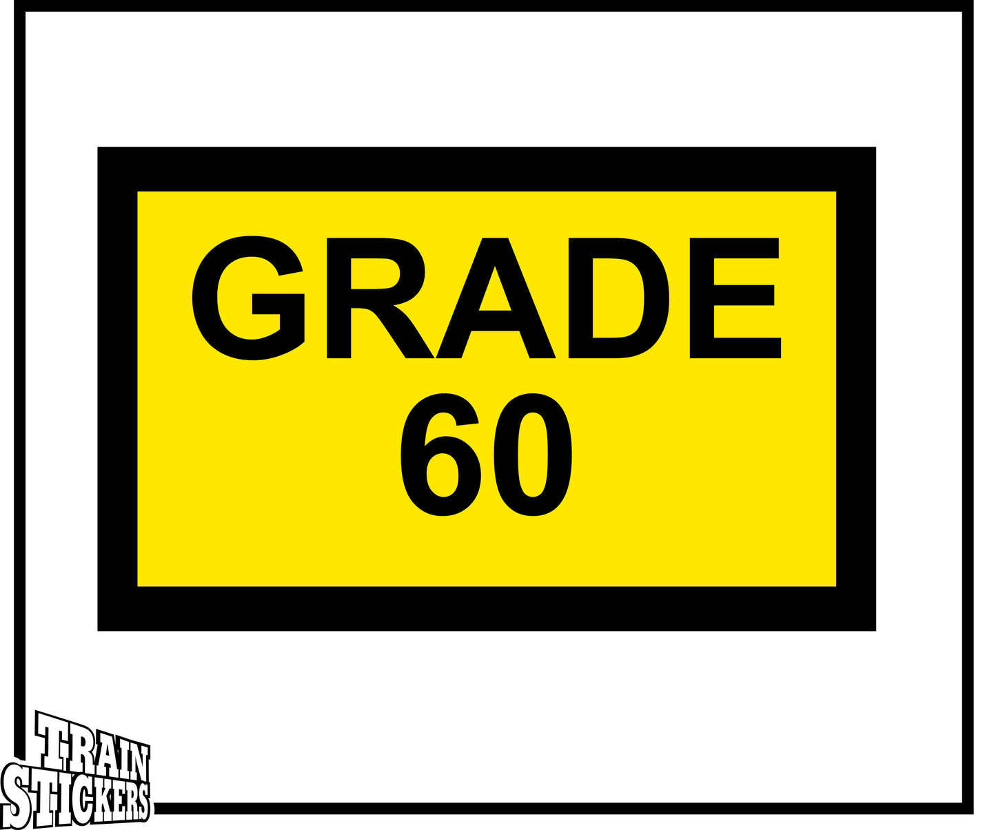 Grade 60 Decal Sticker For Trains