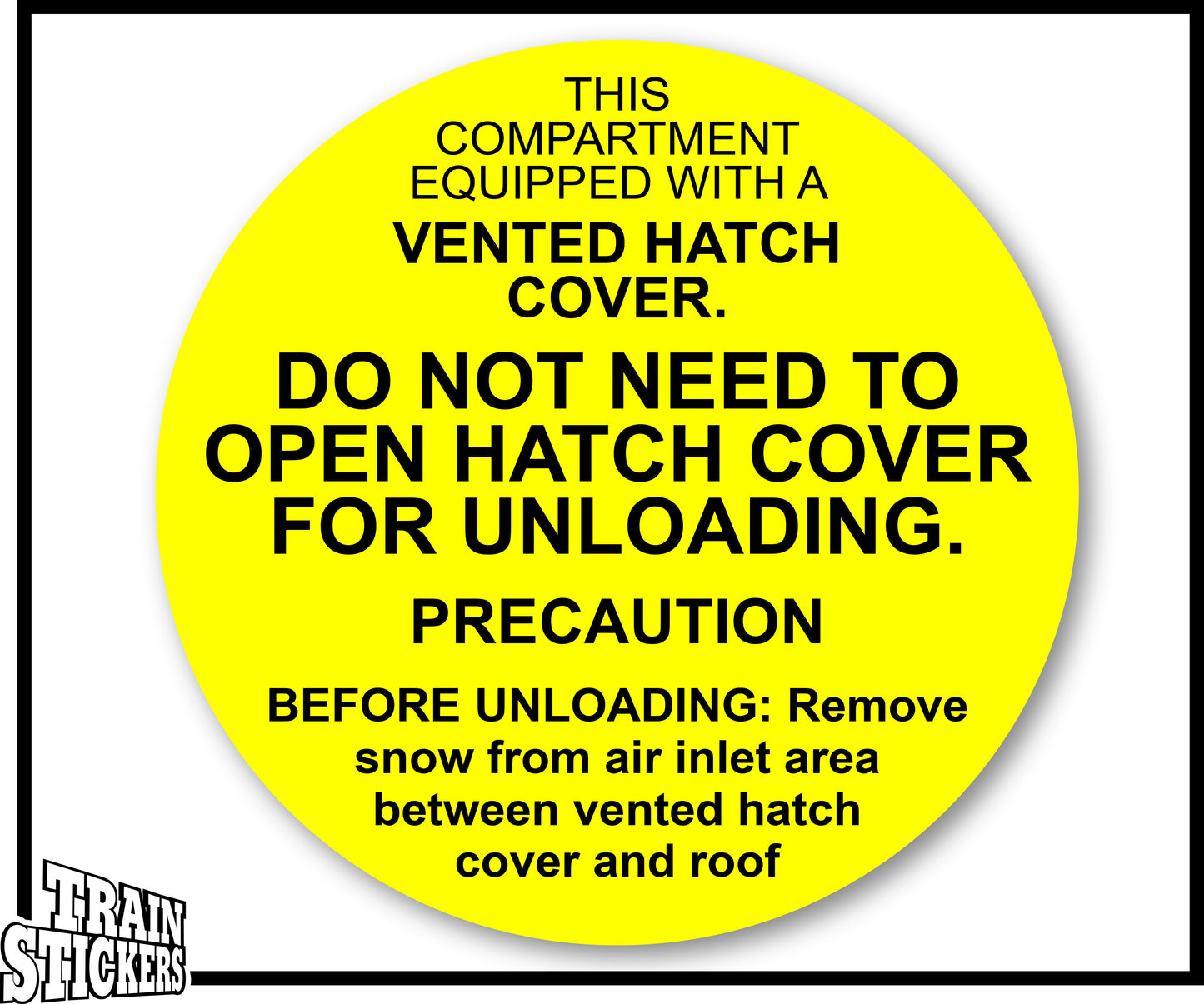 Vented Hatch Cover Decal Sticker For Trains