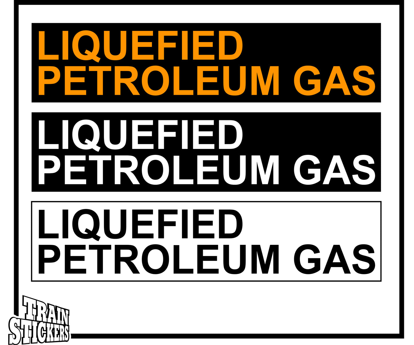 Liquefied Petroleum Gas-2 Line Tank Car Commodity Decal Sticker For Trains