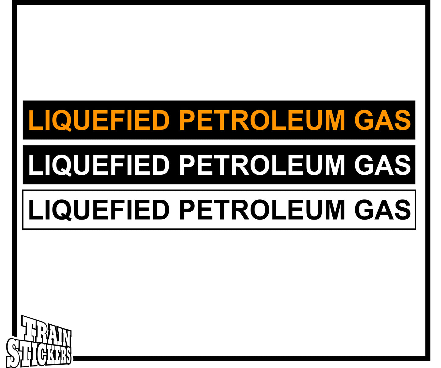 Liquefied Petroleum Gas Decal Sticker For Trains