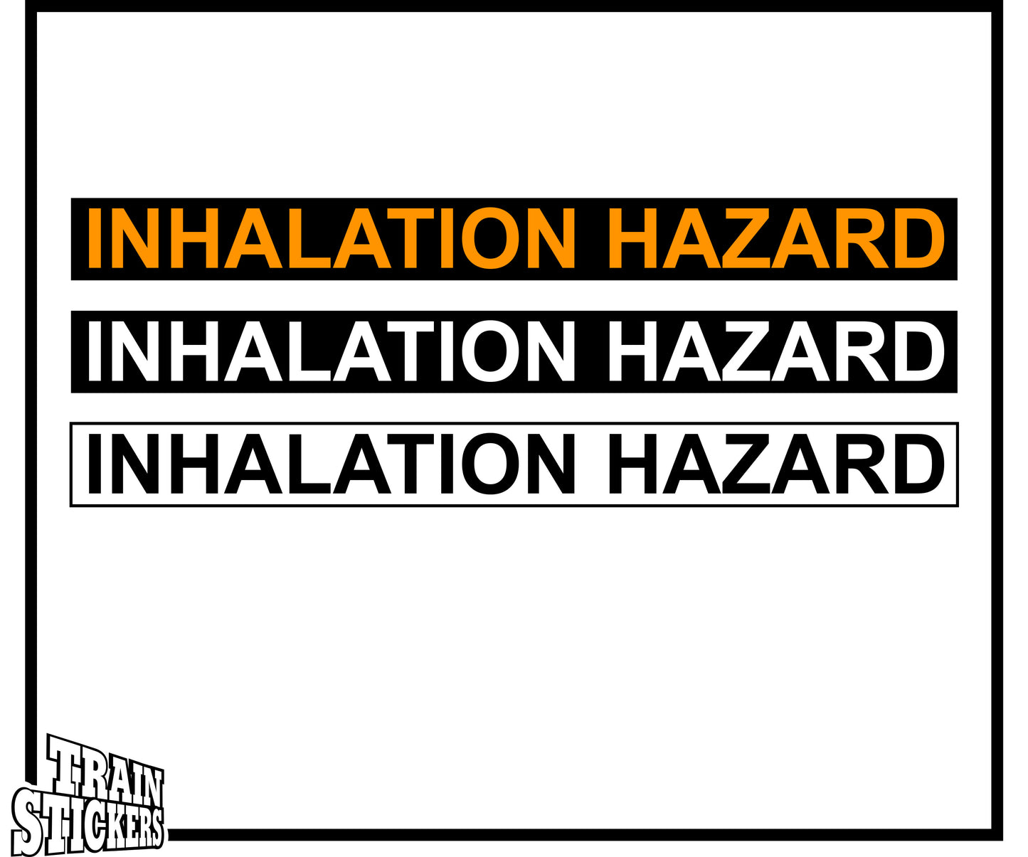 Inhalation Hazard Decal Sticker For Trains