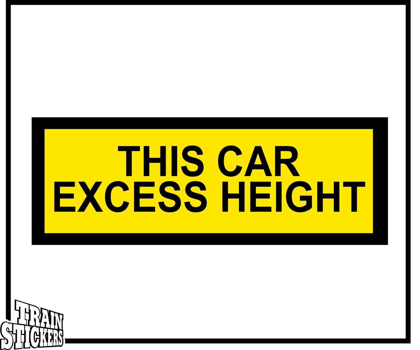 This Car Excess Height V2 Decal Sticker For Trains