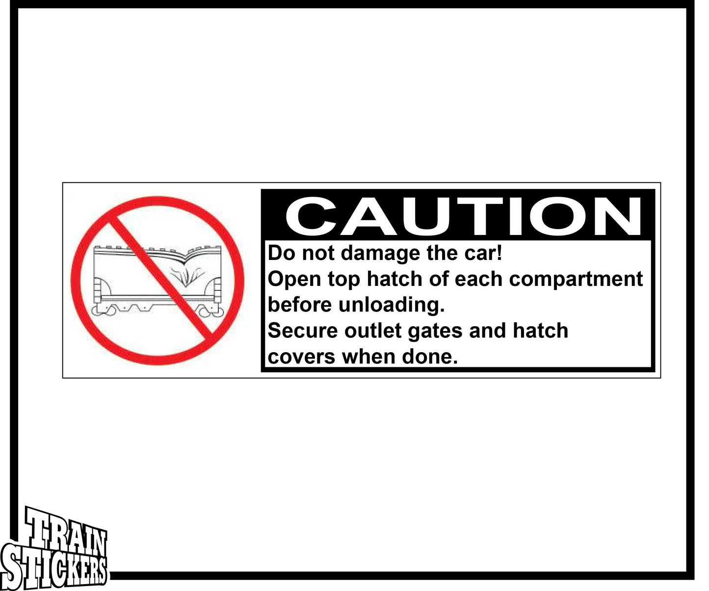 Caution - Do Not Damage This Car Decal Sticker For Trains