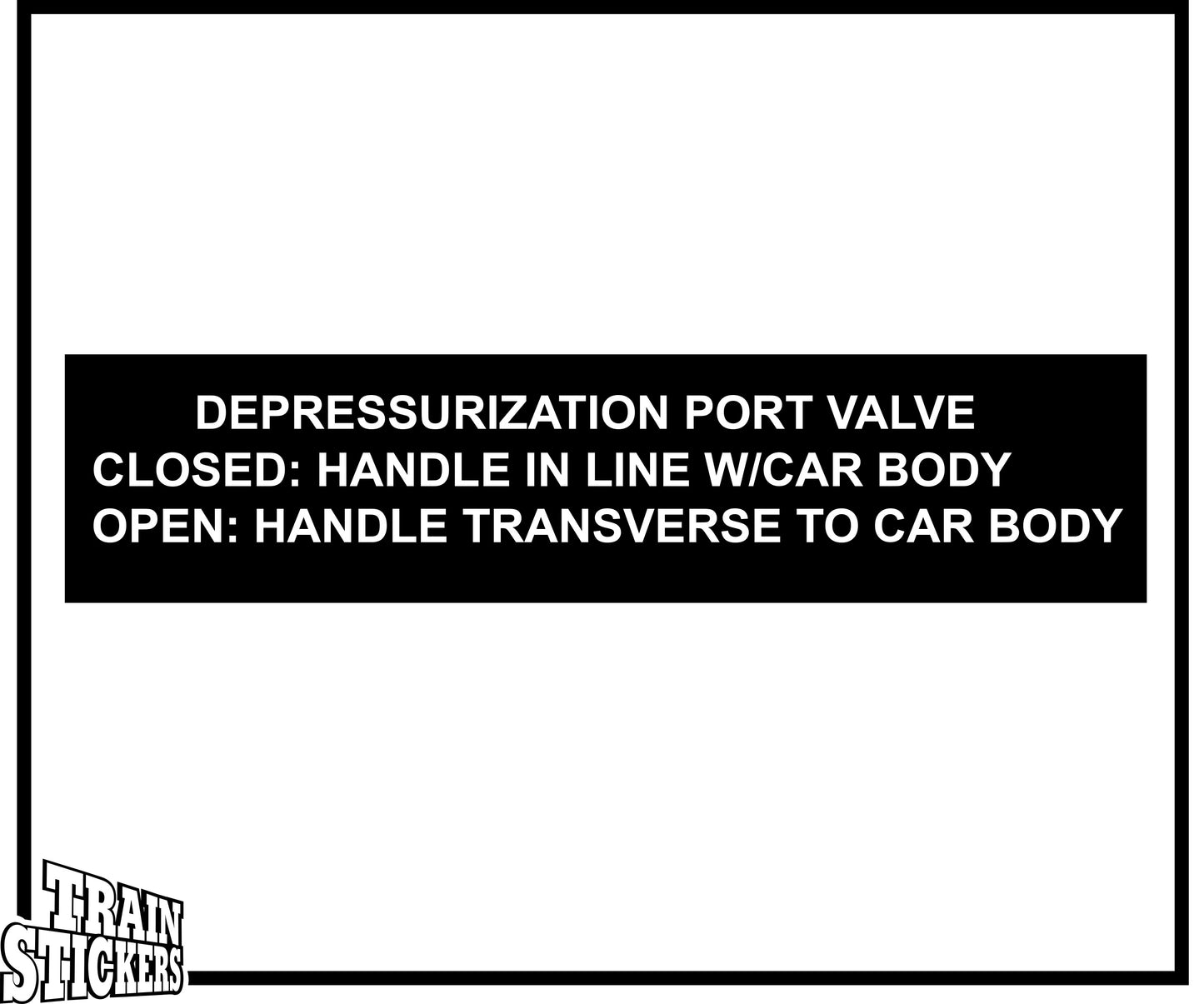 Depressurization Port Valve Decal Sticker For Trains