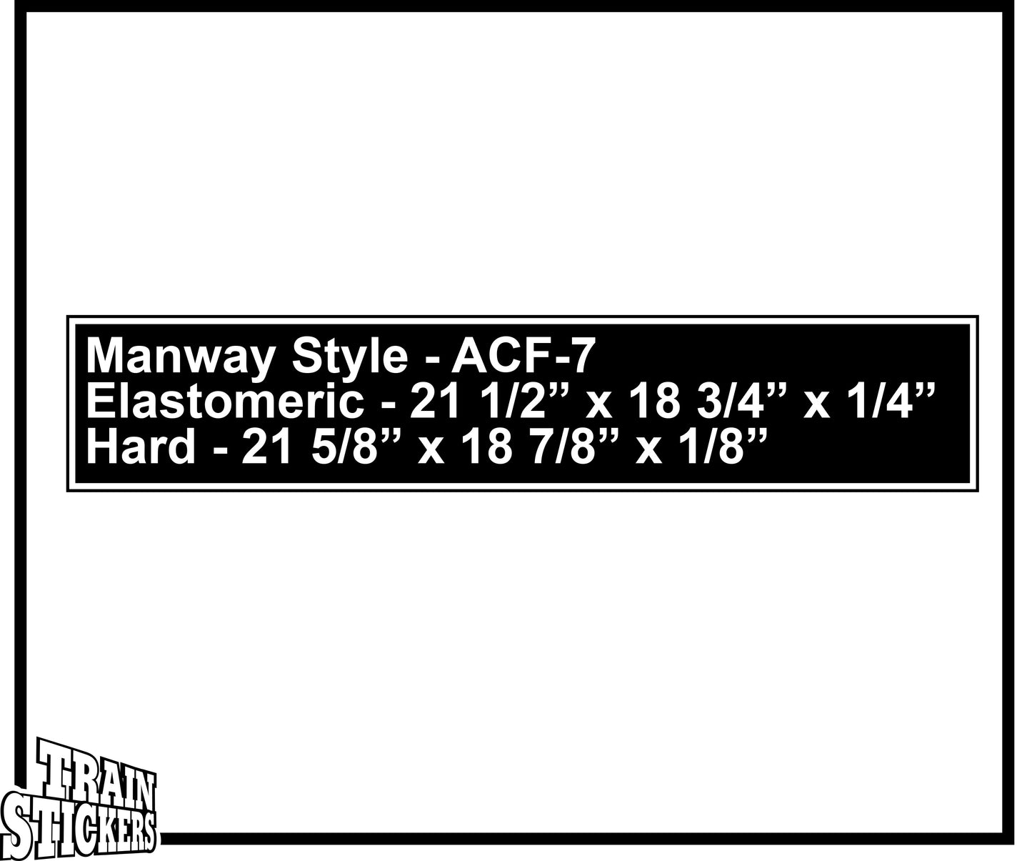 Manway Style ACF 7 Decal Sticker For Trains