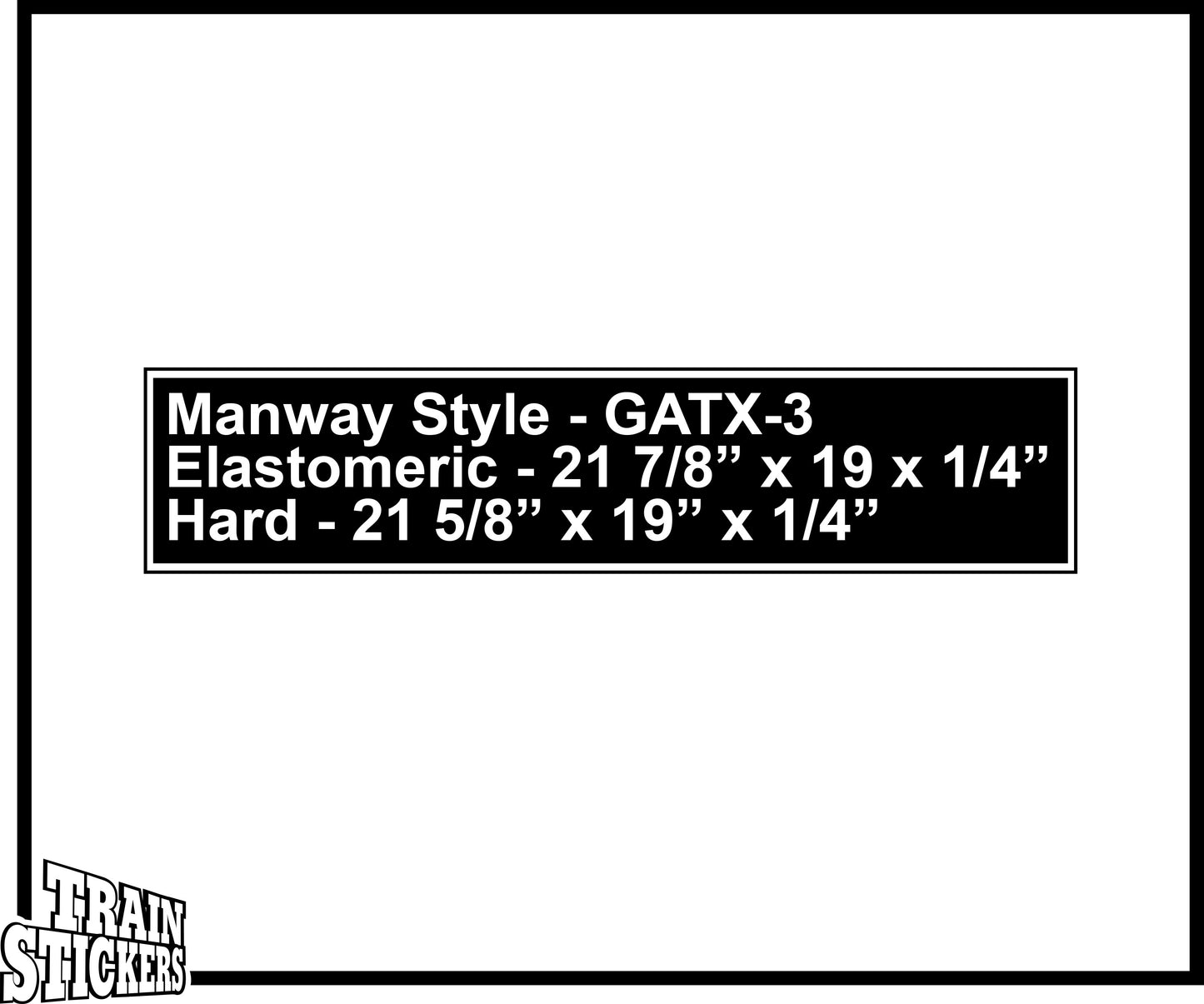 Manway Style GATX 3 Decal Sticker For Trains