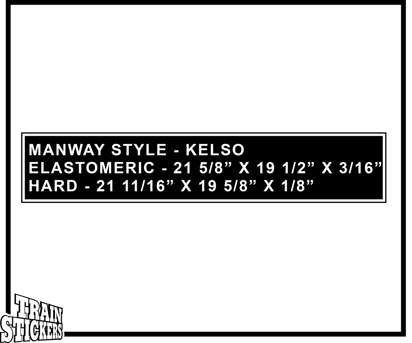 Manway Style Kelso Decal Sticker For Trains