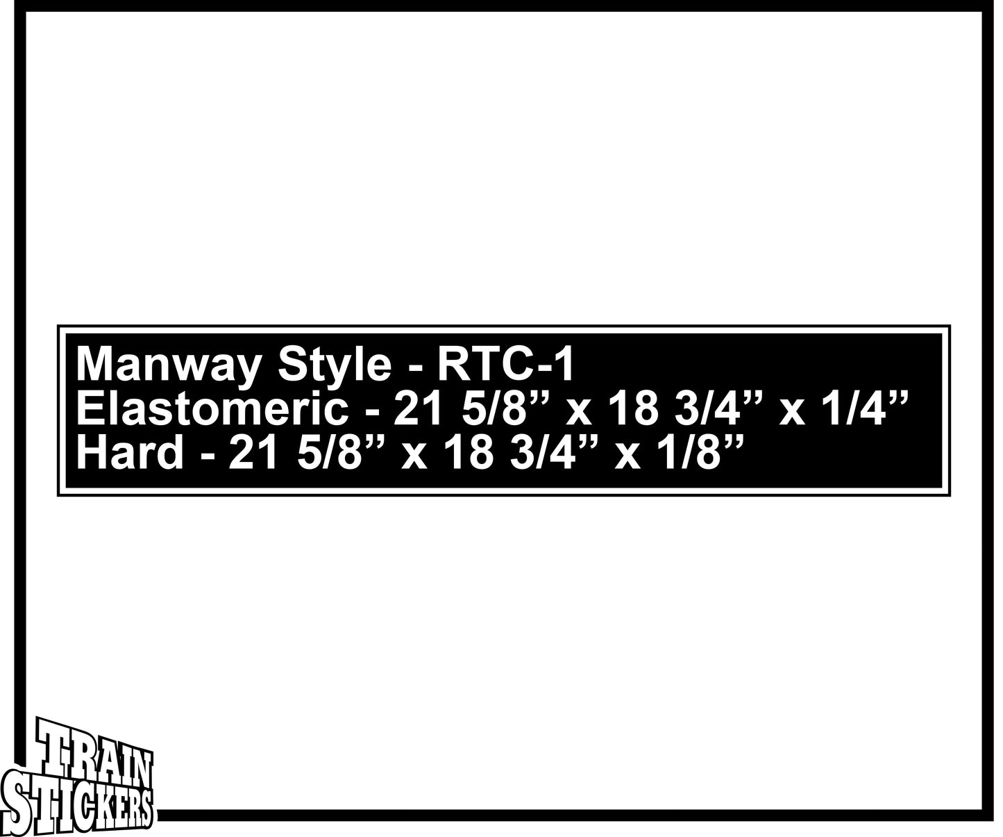 Manway Style RTC-1 Decal Sticker For Trains