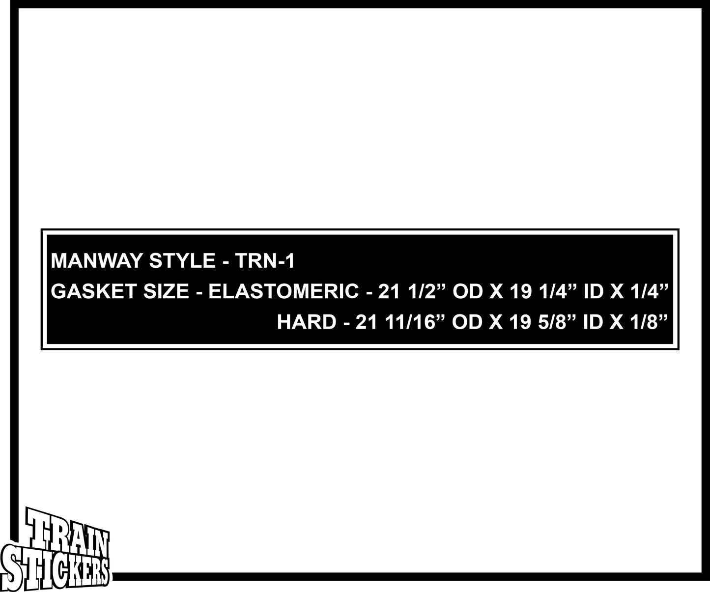 Manway Style TRN-1 Decal Sticker For Trains