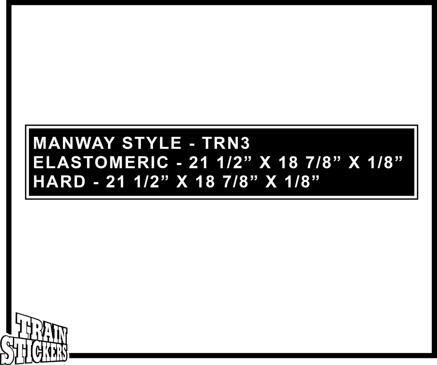 Manway Style TRN-3 Decal Sticker For Trains