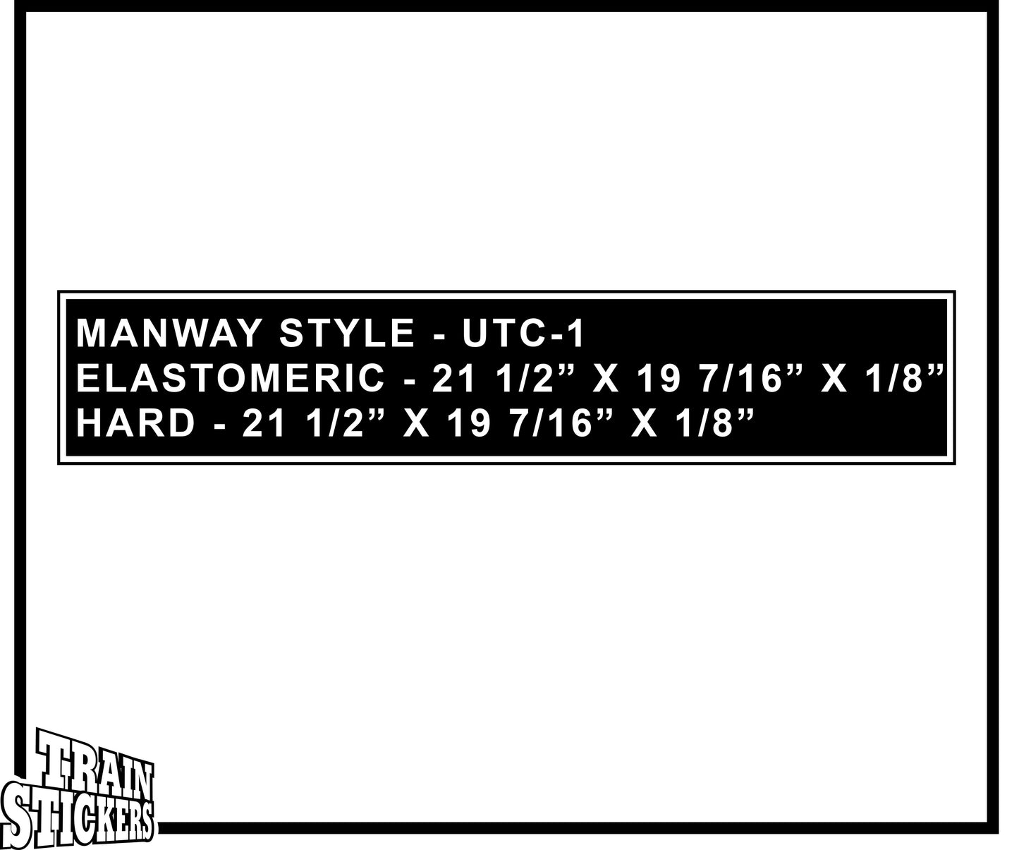 Manway Style UTC-1 Decal Sticker For Trains