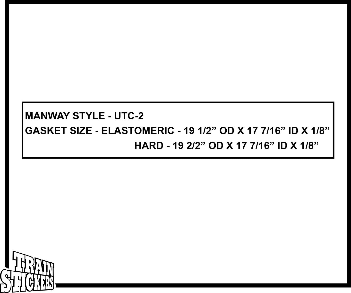 Manway Style UTC-2 Decal Sticker For Trains