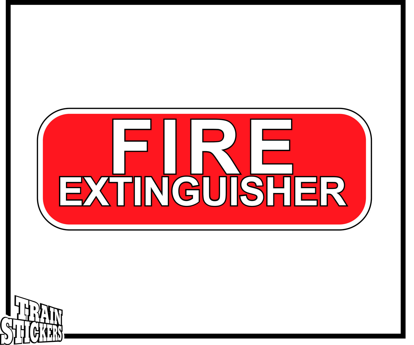 Fire Extinguisher Decal Sticker For Trains
