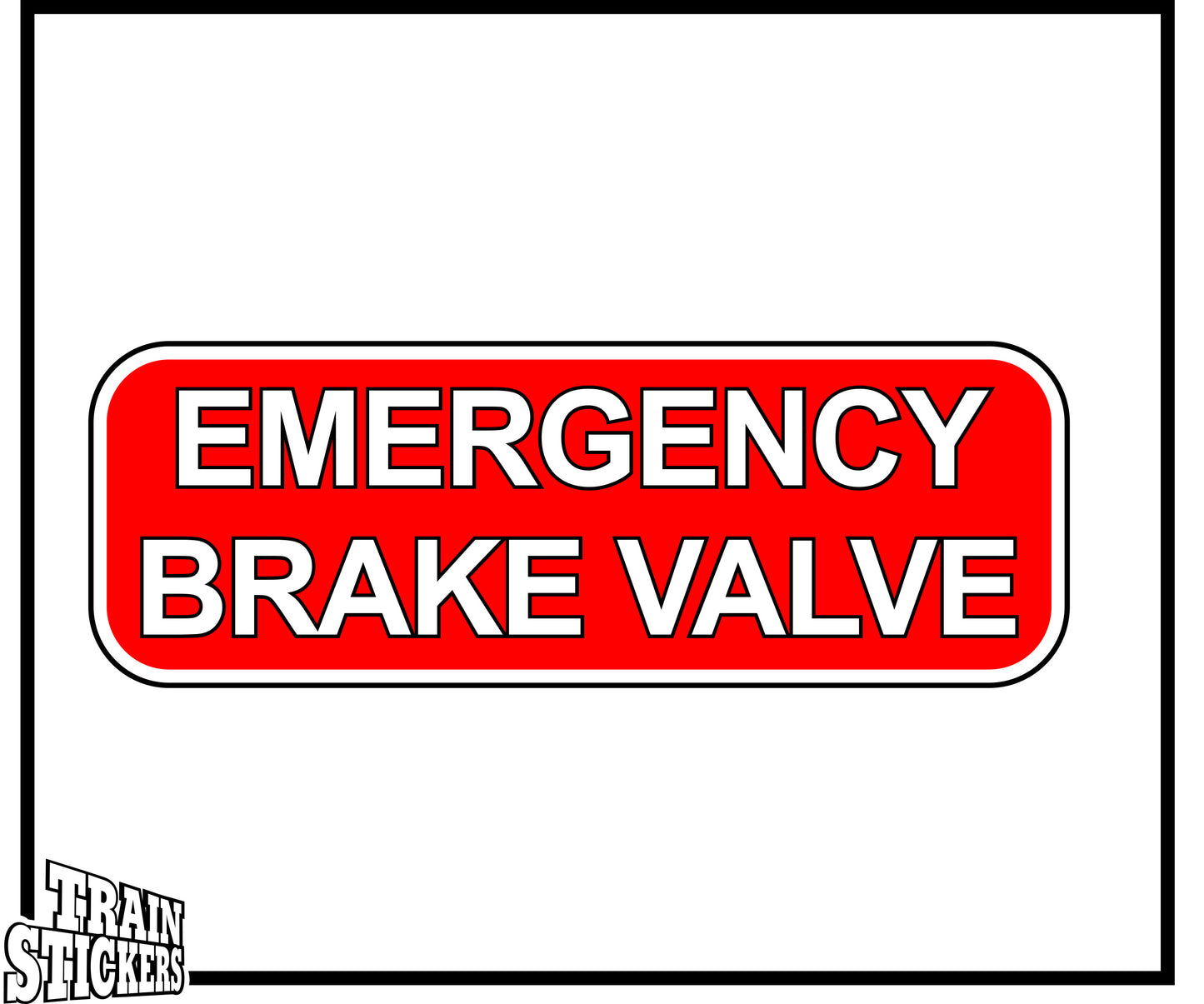 Emergency Brake Valve Decal Sticker For Trains