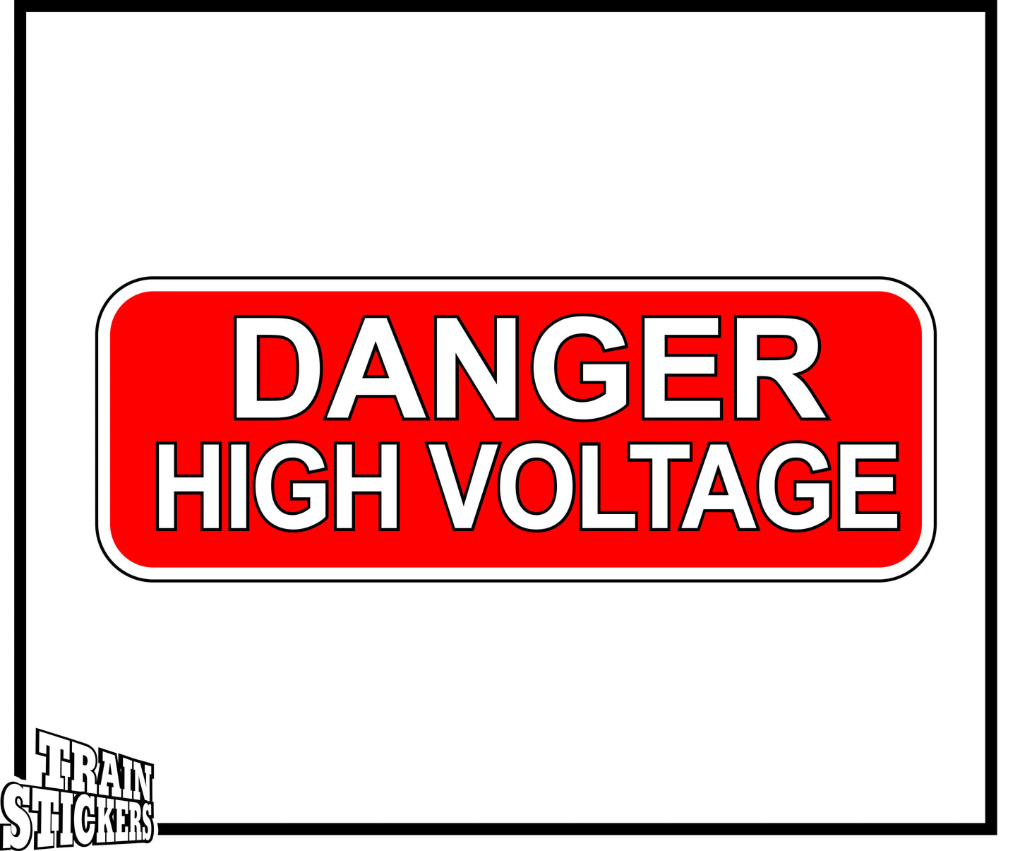 Danger High Voltage Decal Sticker For Trains