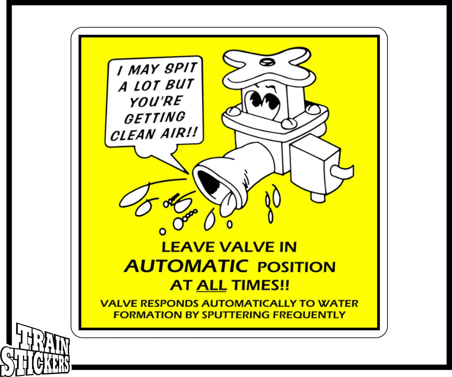 Air Tank Drain Valve Decal Sticker For Trains