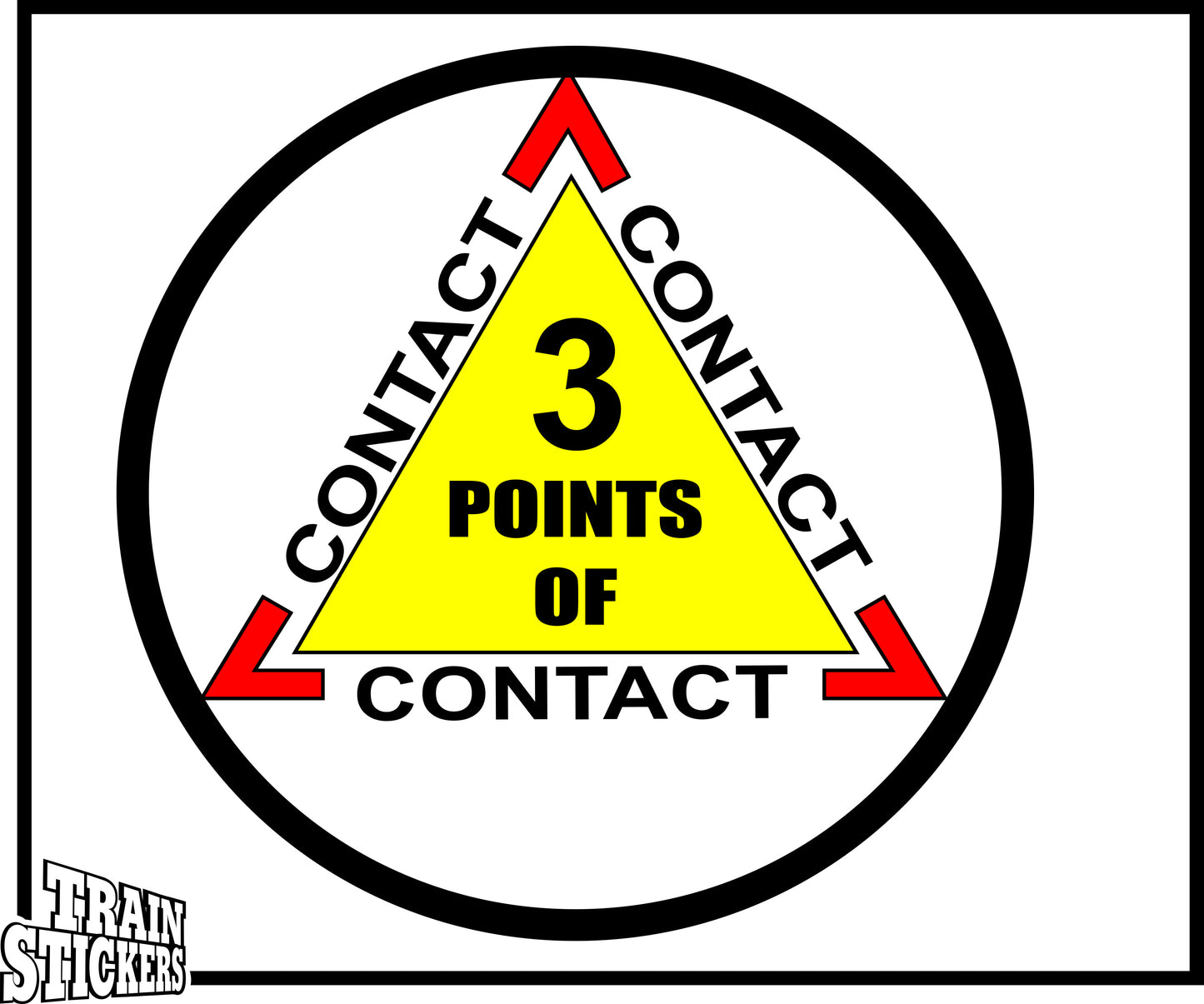 3 Points of Contact Decal Sticker For Trains