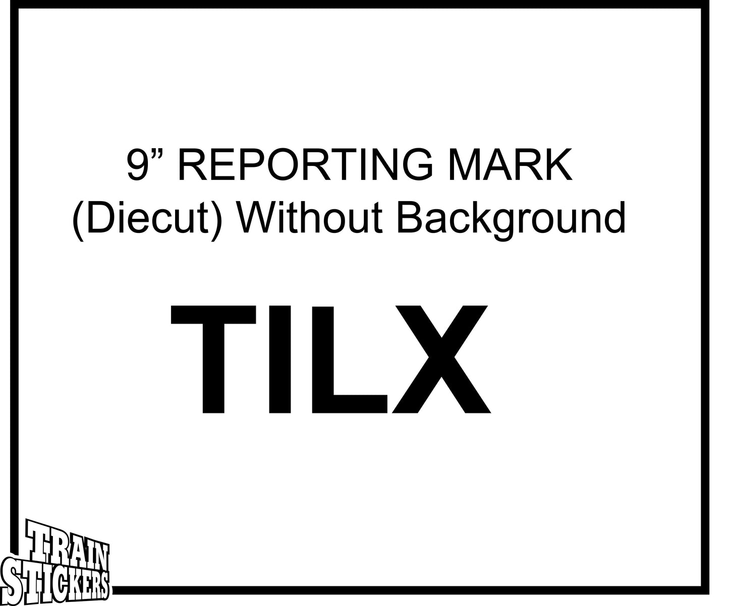 9" Reporting Mark Decal Sticker Lettering For Trains