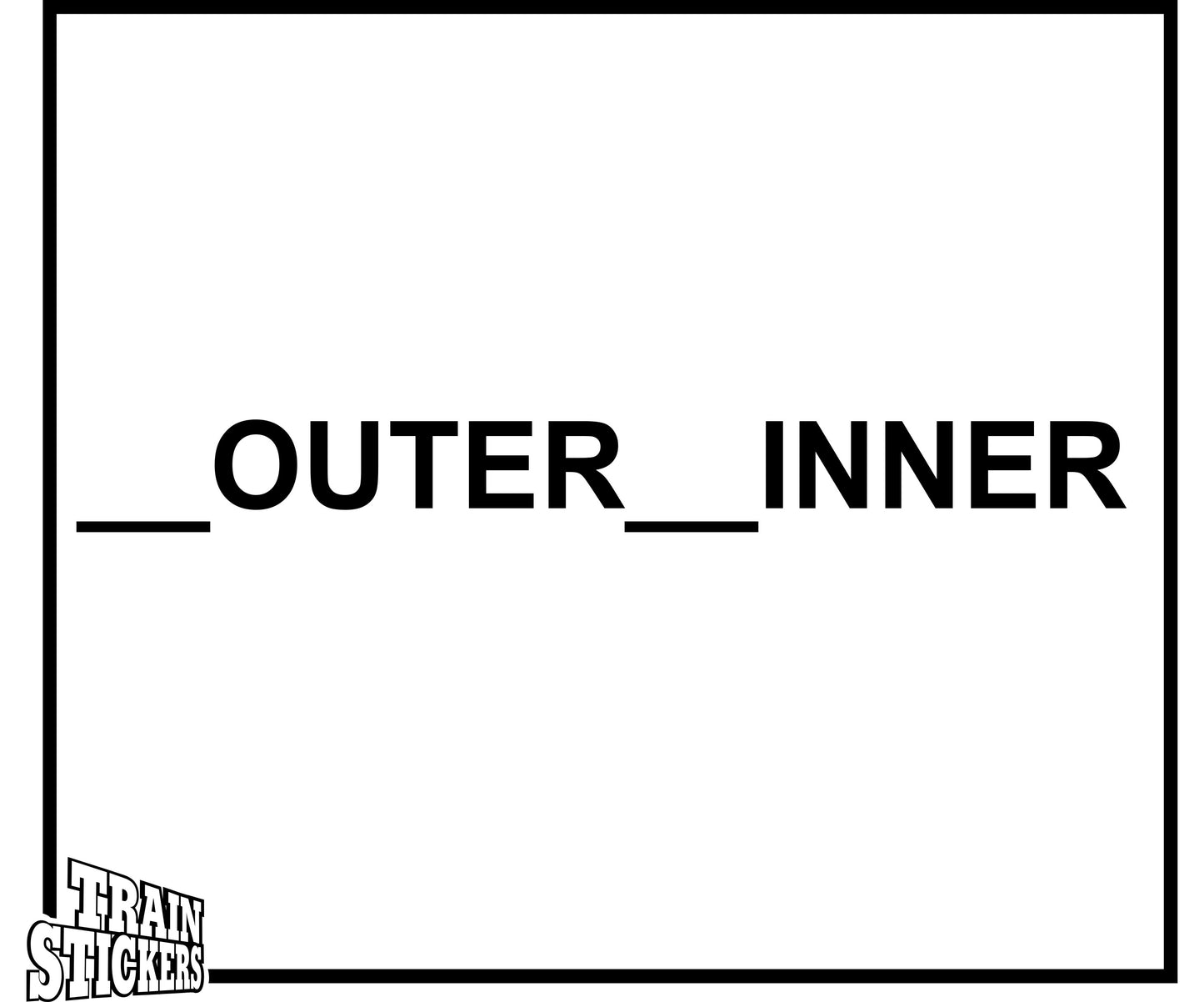 Outer Inner Decal Sticker For Trains
