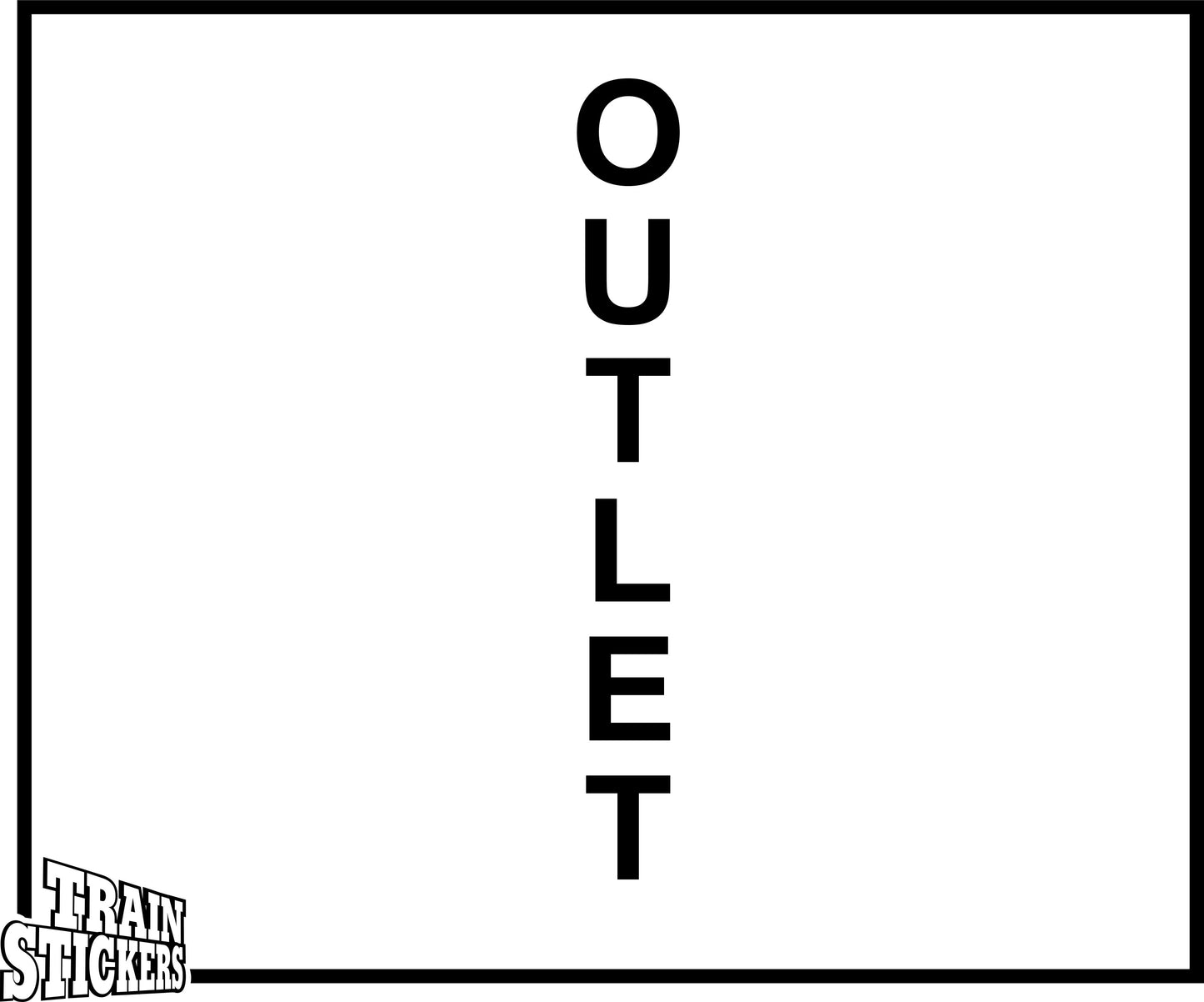 OUTLET Decal Sticker For Trains