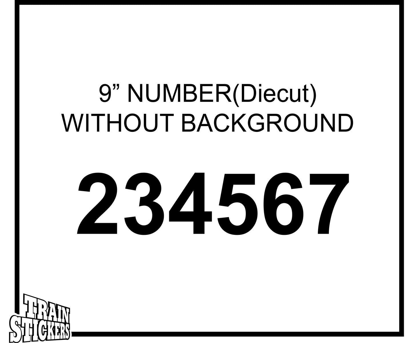 9" Reporting Mark Numbers Decal Sticker Lettering For Trains