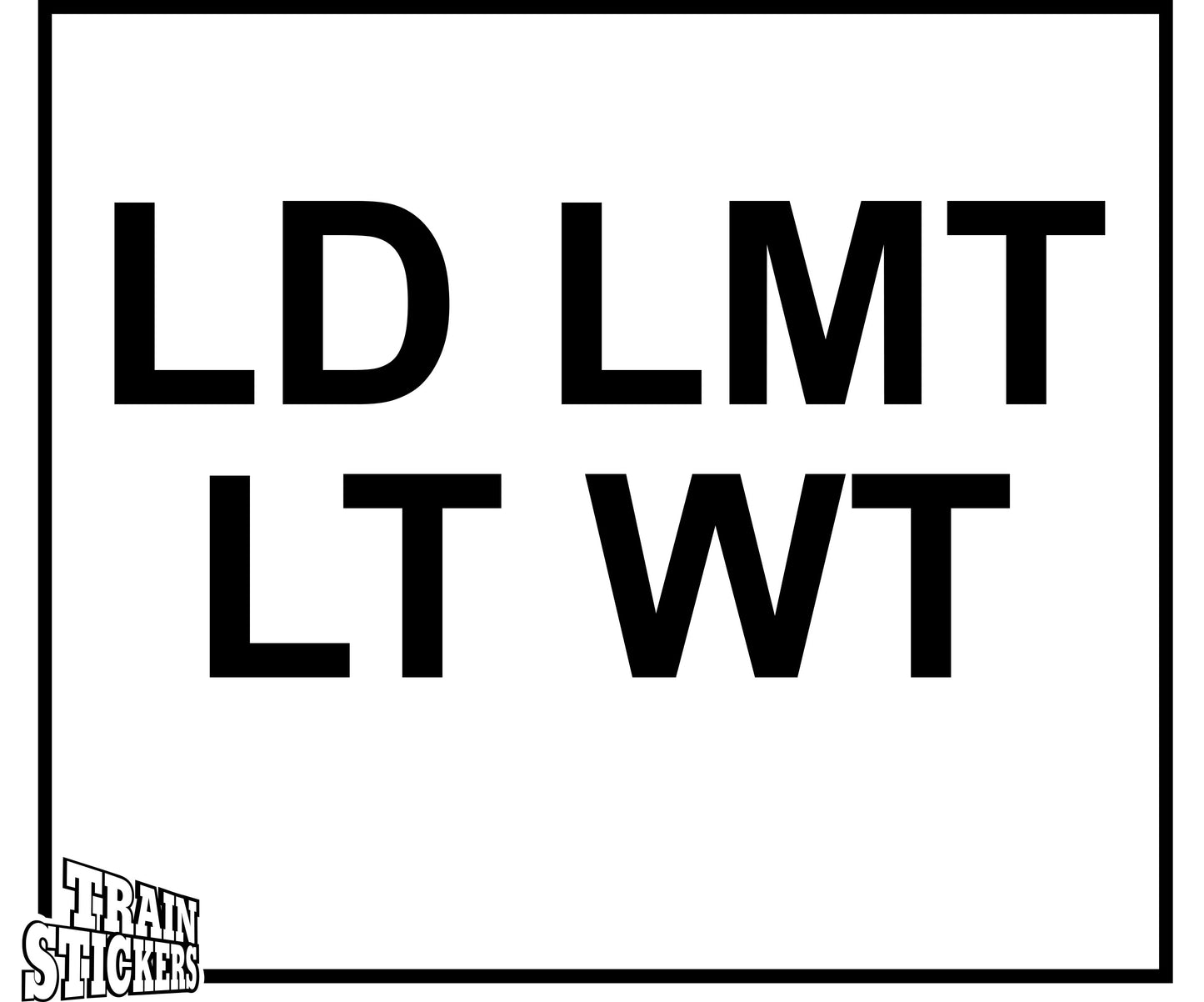 3" LD LMT Decal Sticker For Trains