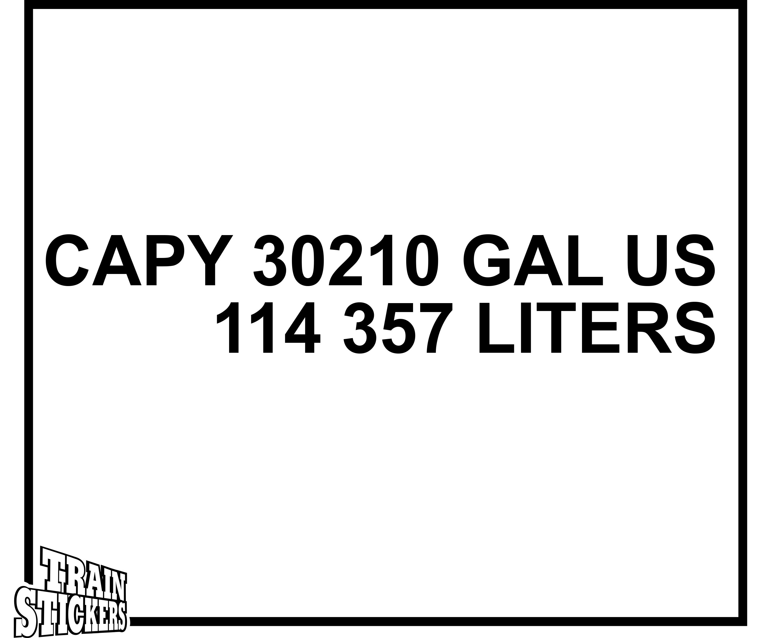Capacity Decal Sticker For Trains – Train Stickers