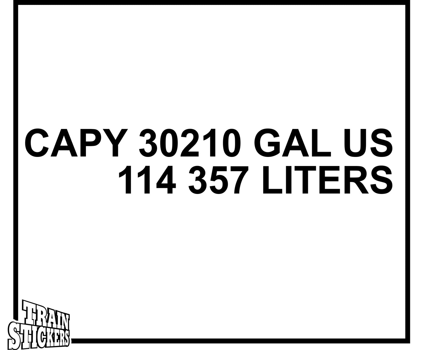 Capacity Decal Sticker For Trains
