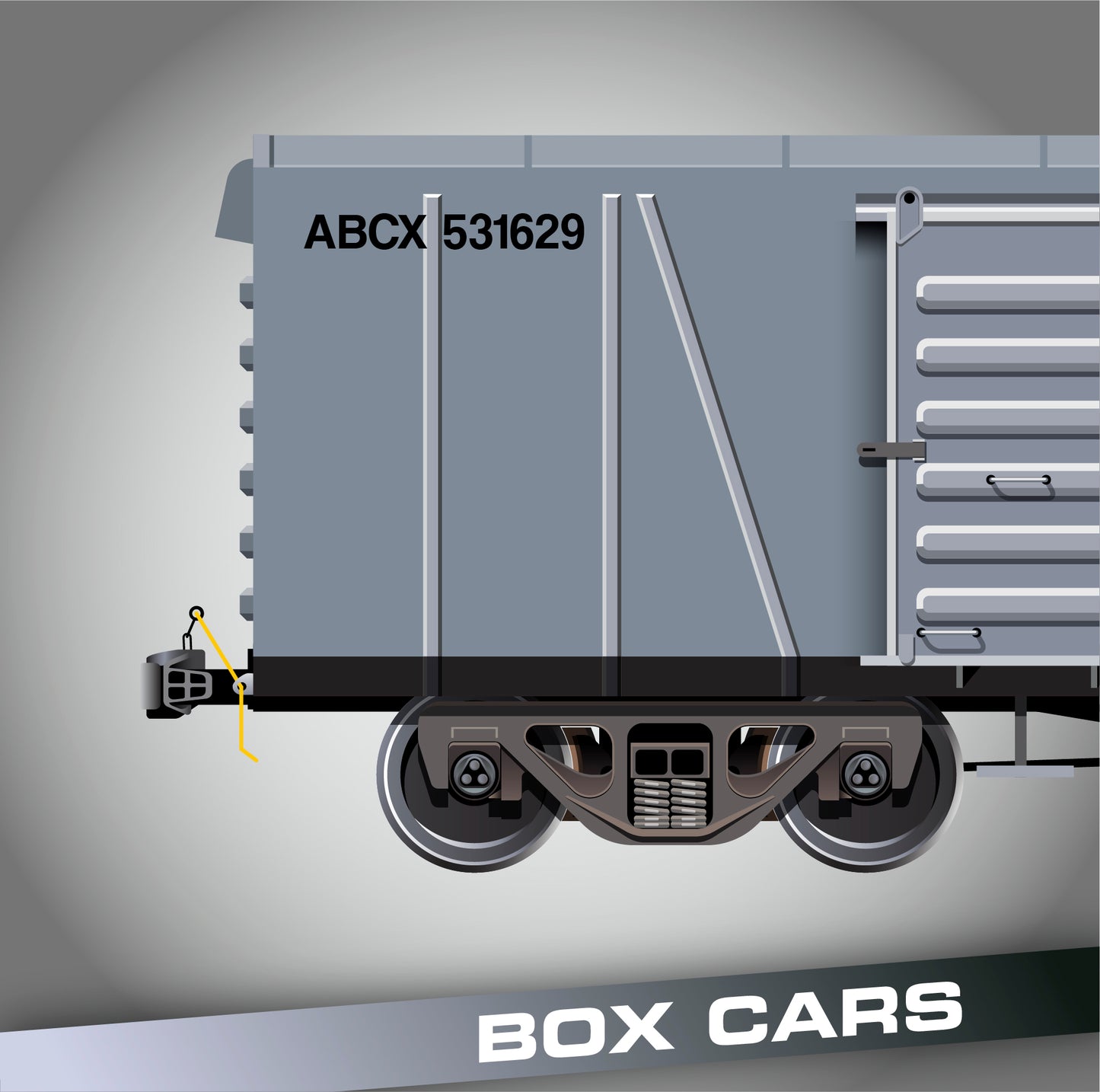 4" AAR Reporting Marks Decal Sticker For Train Box Cars (Set of 2)