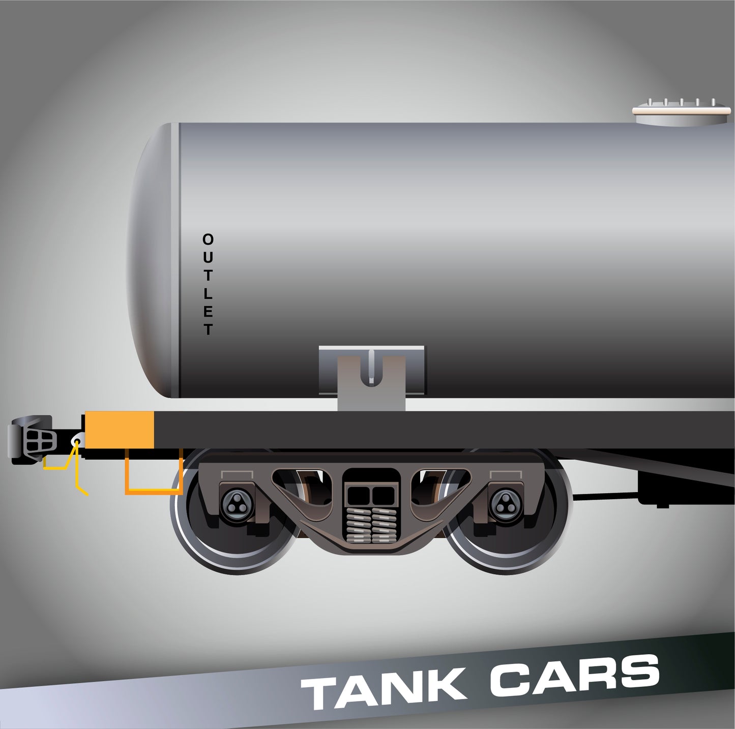 OULET Decal Sticker For Train Tank Cars (Set of 2)