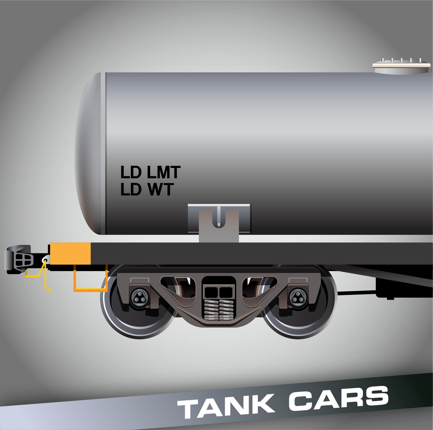 LD LMT LD WT Decal Sticker For Train Tank Cars (Set of 2)
