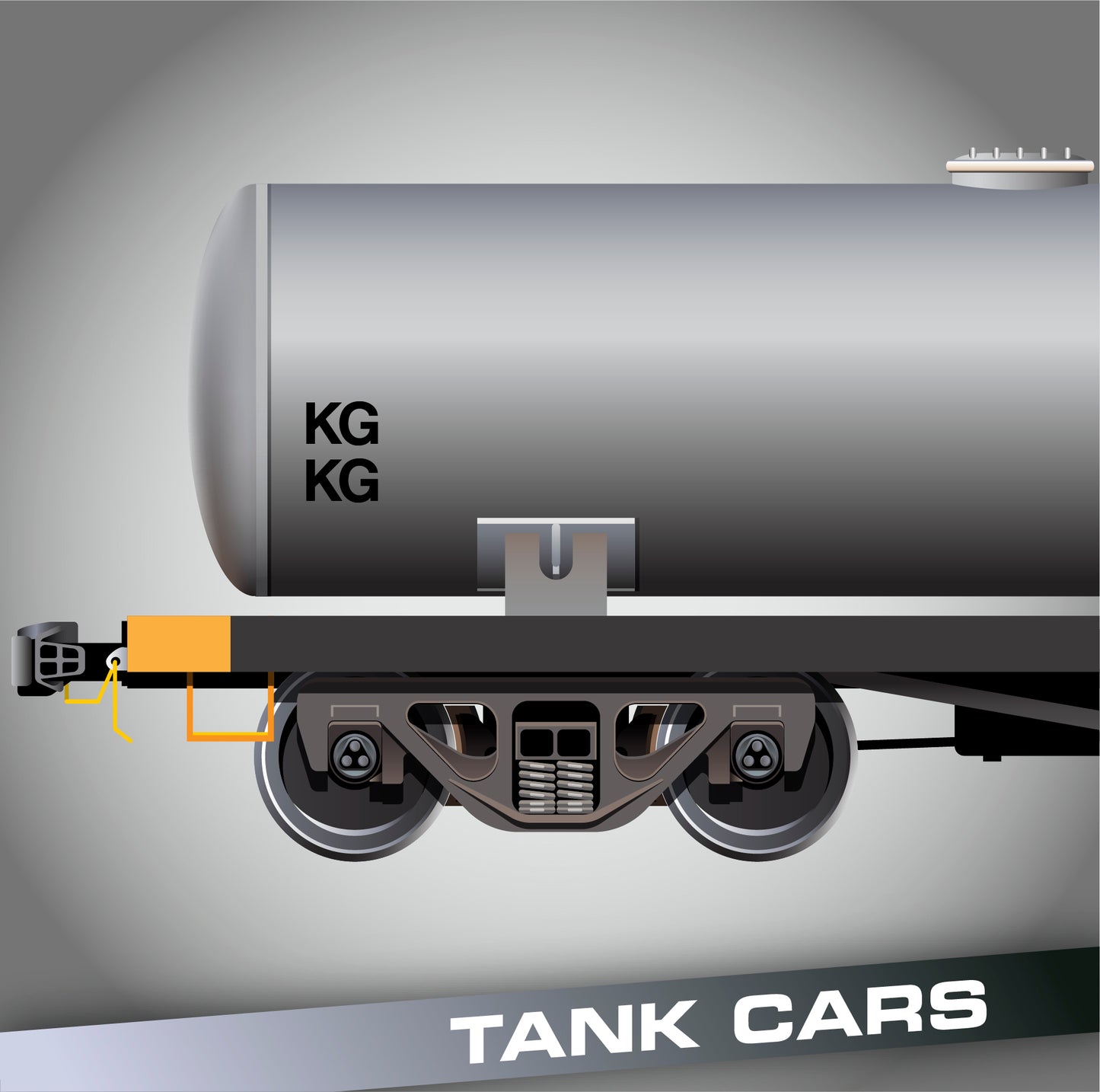 KG KG Decal Sticker For Train Tank Cars (Set of 2)