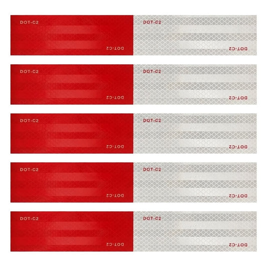 Red & White DOT Reflective Strips (Adhesive Back)