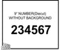9" Reporting Mark Numbers Decal Sticker Lettering For Trains