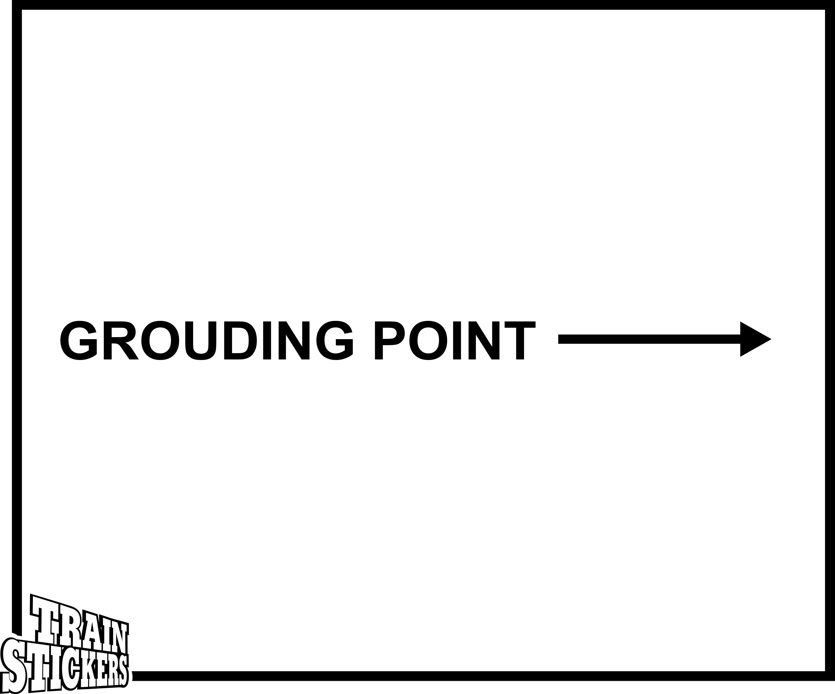 Grounding Point Decal Sticker For Trains – Train Stickers