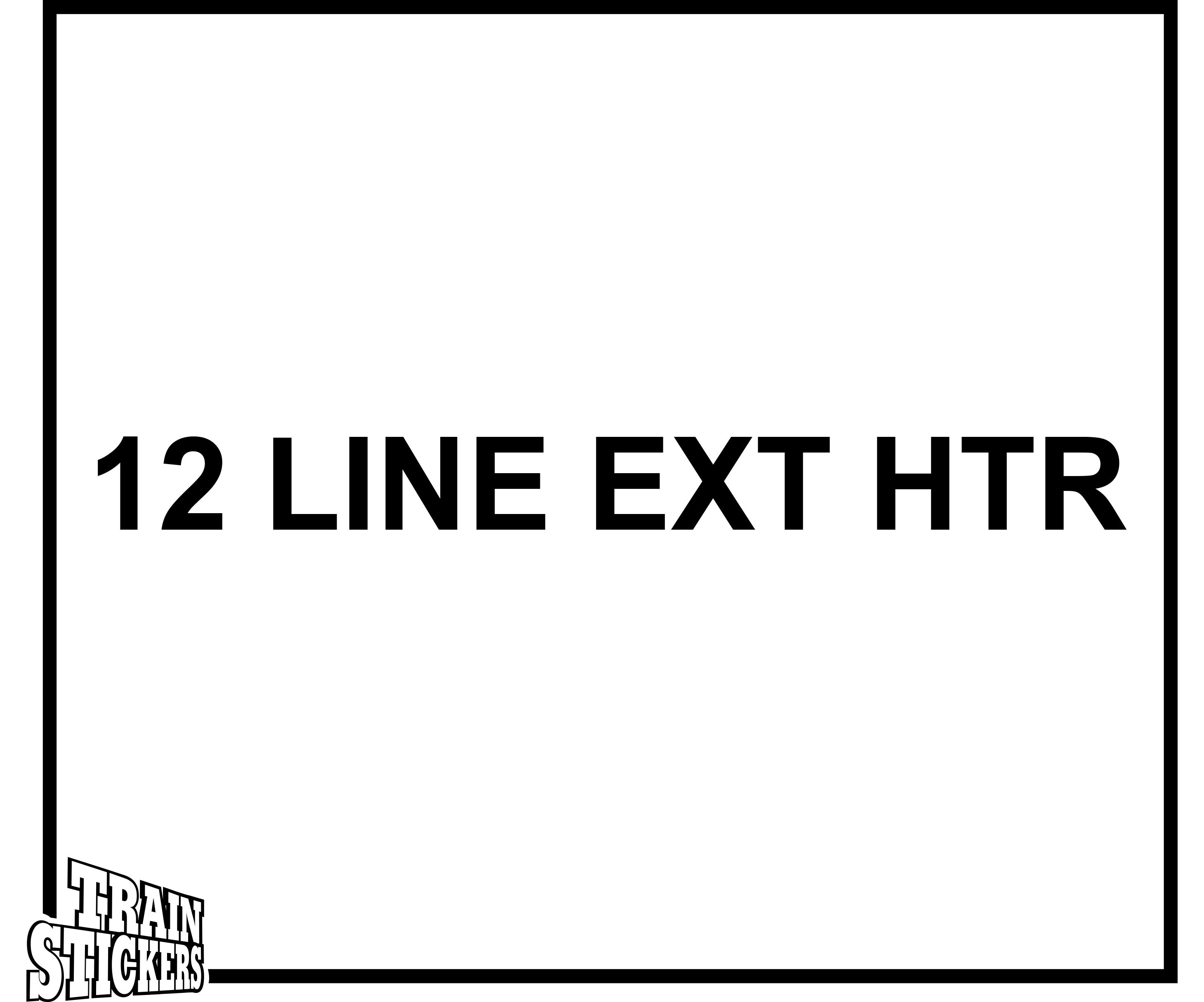 Ext Sticker File 12 Line Ext HTR Decal Sticker For Trains – Train Stickers